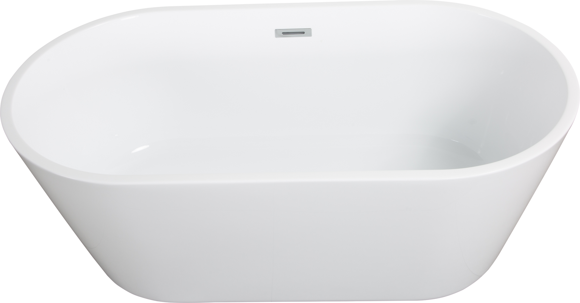 Deluxe High Gloss Acrylic Freestanding Soaking Bathtub glossy white-fiberglass-acrylic