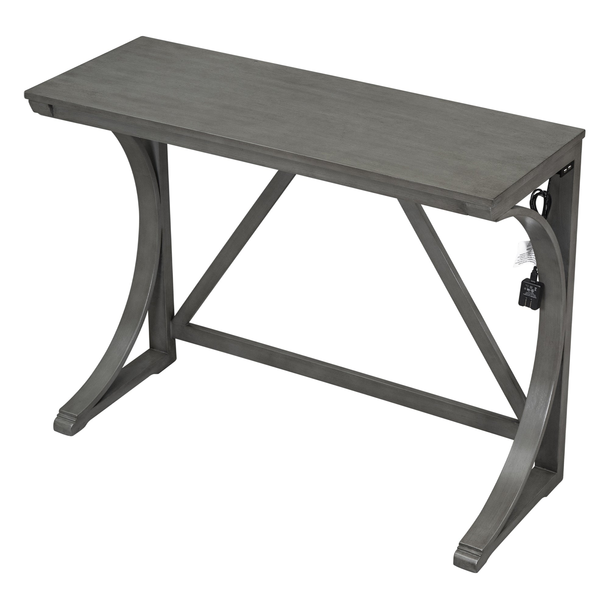 Farmhouse 3 Piece Counter Height Dining Table gray-wood-dining room-solid