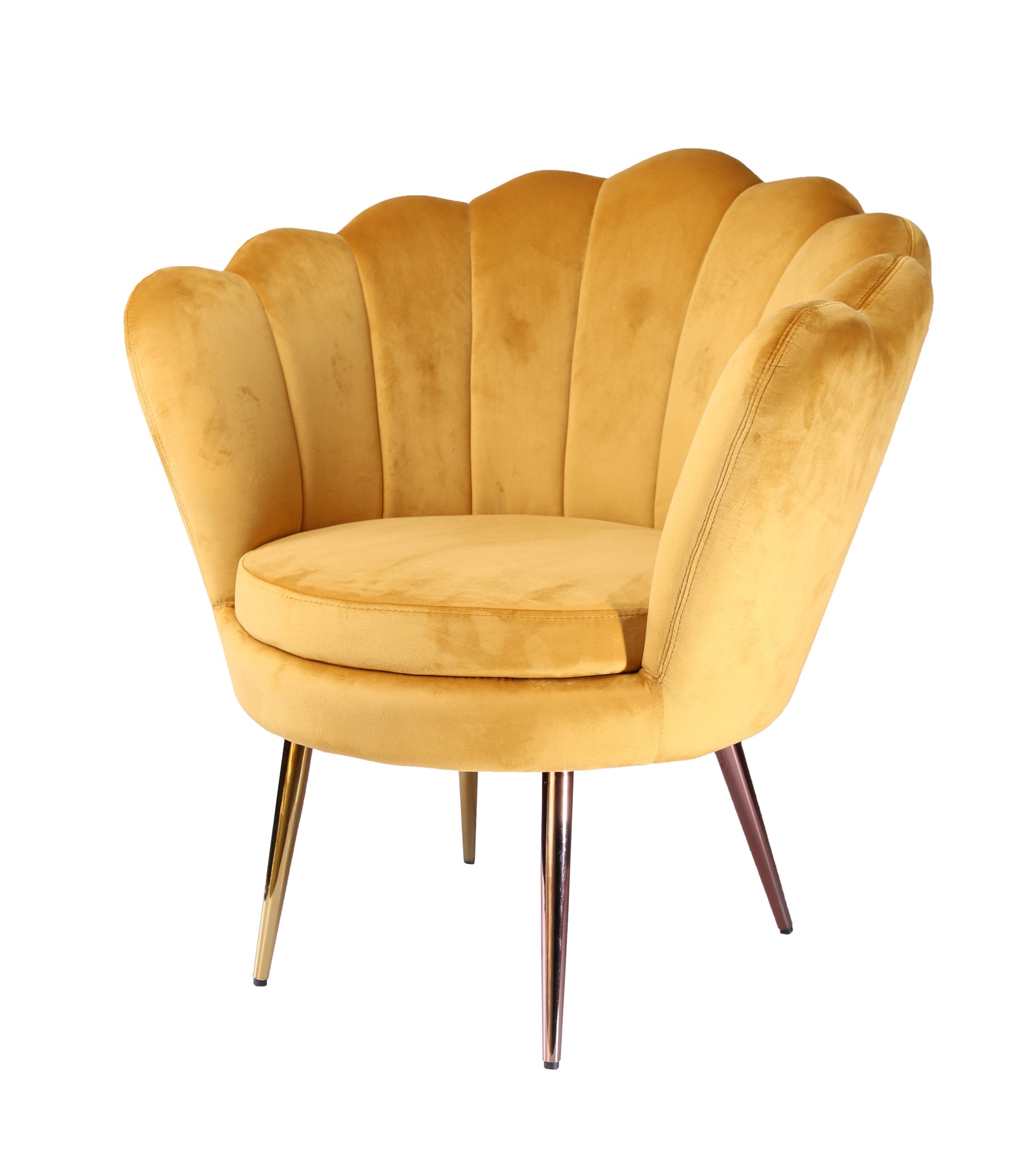 Balina Transitional Yellow & Gold Accent Chair