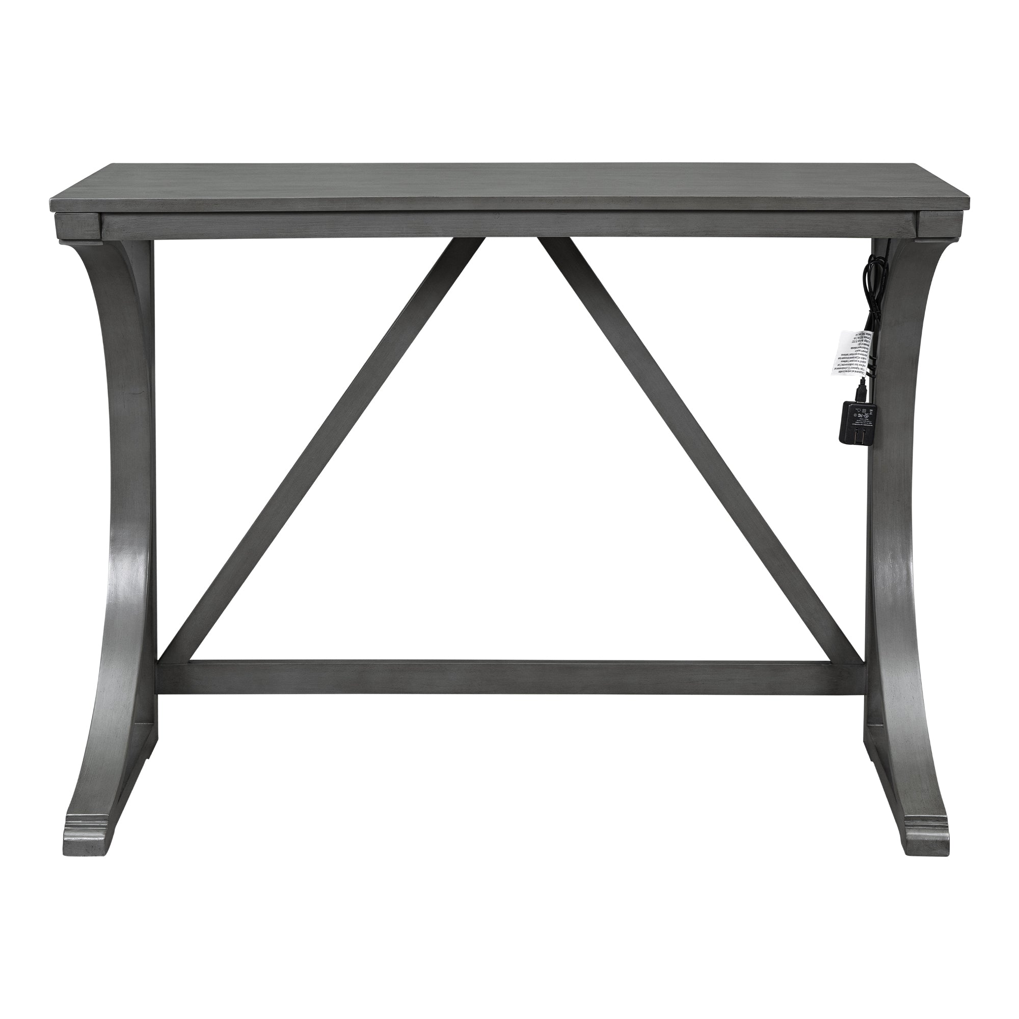 Farmhouse 3 Piece Counter Height Dining Table gray-wood-dining room-solid