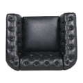 1 Seater Sofa For Living Room Black Pu