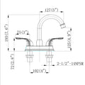 4 Inch 2 Handle Centerset Bathroom Faucet,With Pop Up Drain And 2 Water Supply Lines,Brushed Nickel Brushed Nickel Stainless Steel