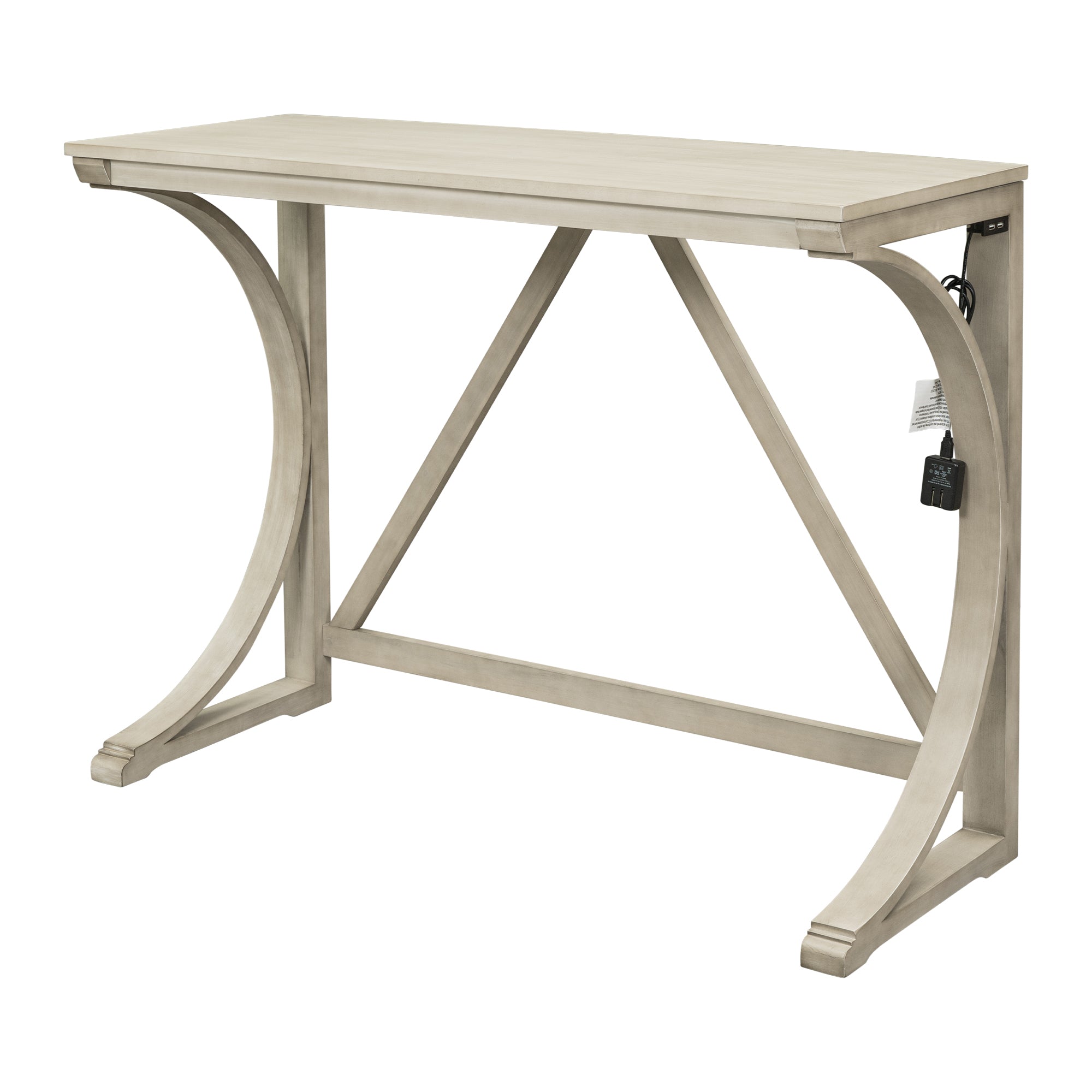 Farmhouse 3 Piece Counter Height Dining Table wood-wood-cream-seats 2-wood-dining room-solid