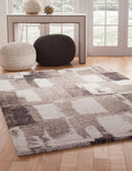 Chocolate Ivory Tan Area Rug 5X8 Chocolate Olefin