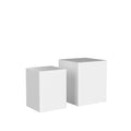 Upgrade Mdf Nesting Table Side Table Coffee Table End Table For Living Room,Office,Bedroom White,Set Of 2 White Mdf