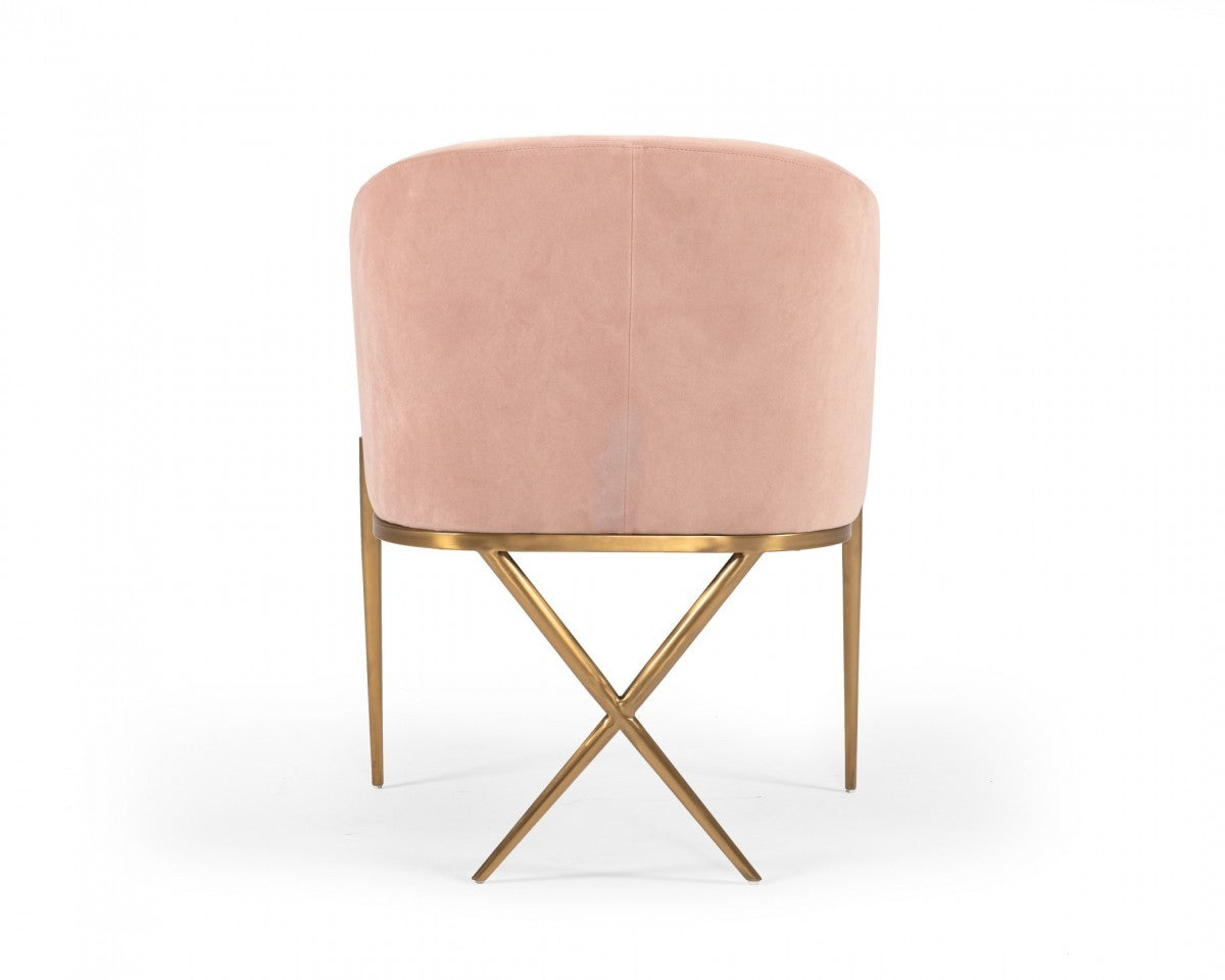Mancos Modern Pink Velvet Accent Chair