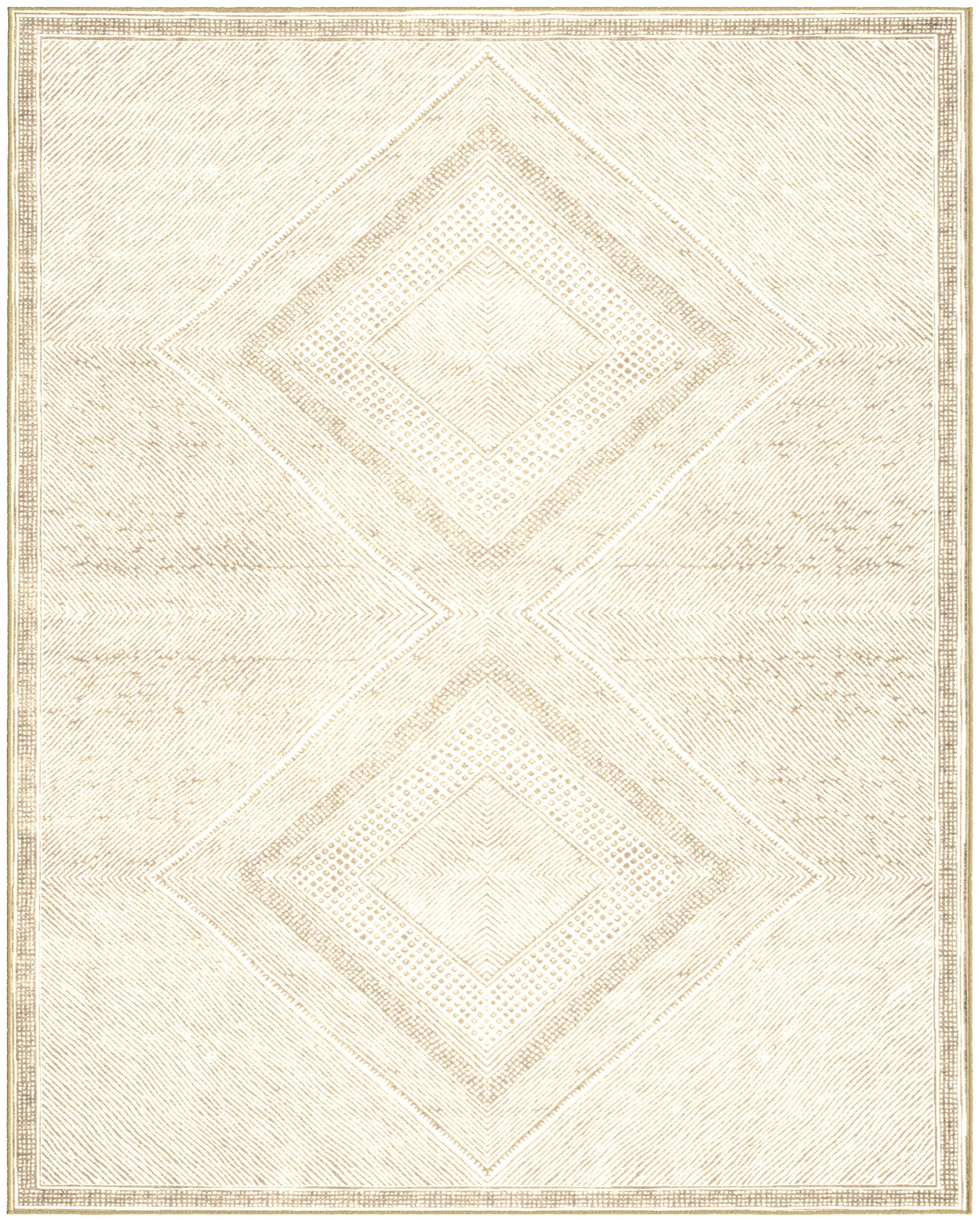 Benzara Beige And White Viscose Area Rug 5X8 Beige Viscose