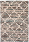 Trellis Blue Brown Tan Area Rug 5X8 Blue Olefin