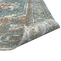 Laa Highland Blue Natural Coral Ivory Area Rug 4X6 Blue Polypropylene