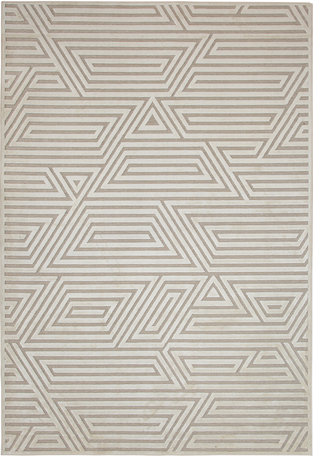 Orbit Ivory Area Rug 5X8 Ivory Chenille