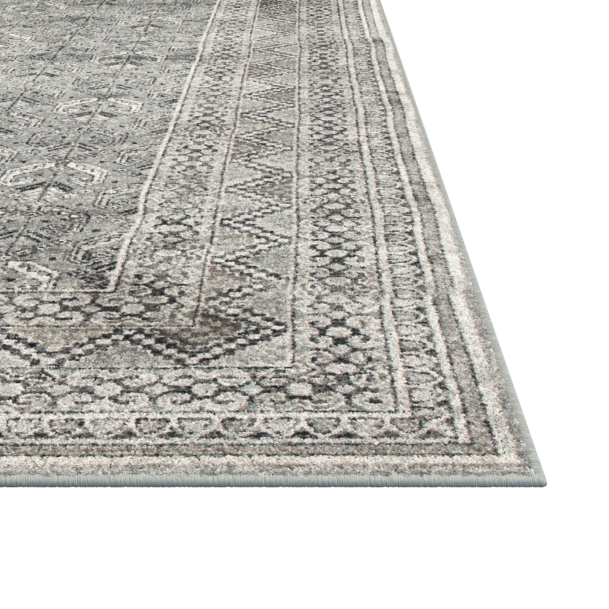 Galion Charcoal Grey Ivory Area Rug 5X8 Charcoal Grey Viscose