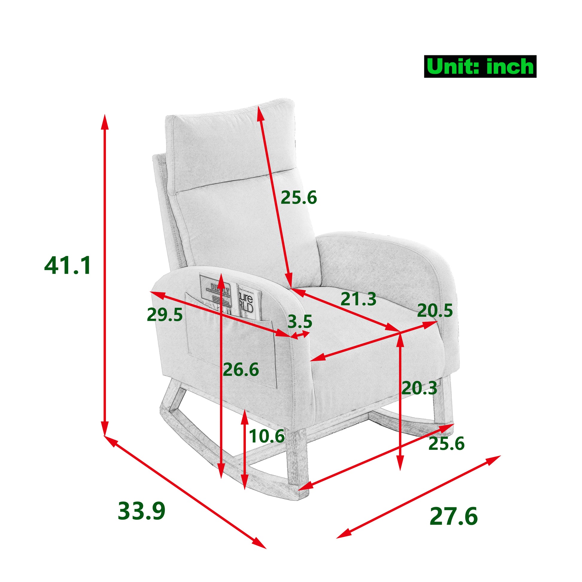 Video Welike 27.6"W Modern Accent High Backrest Living ivory-foam-fabric