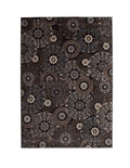 Lundy Chocolate Black Beige Area Rug 5X8 Chocolate Viscose