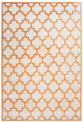 Trellis Tangerine Ivory Area Rug 8X10 Orange Viscose