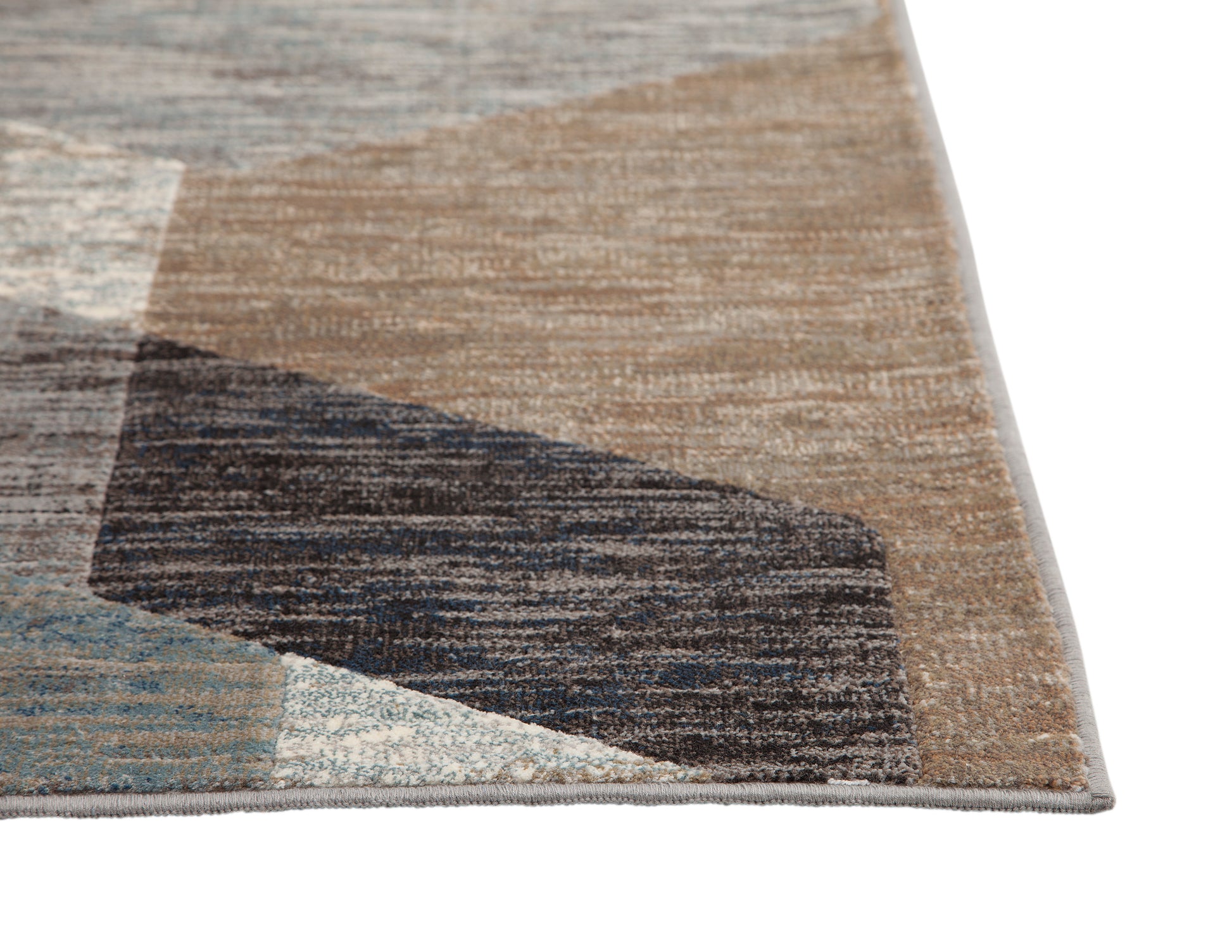 Calliope Gray Blue Natural Geometric Area Rug 8X10 Gray Viscose