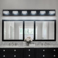 Same As W134070930 L2005 Led Modern Black Vanity Lights, 6 Lights Acrylic Matte Black Bathroom Vanity Lights Over Mirror Black Acrylic,Iron