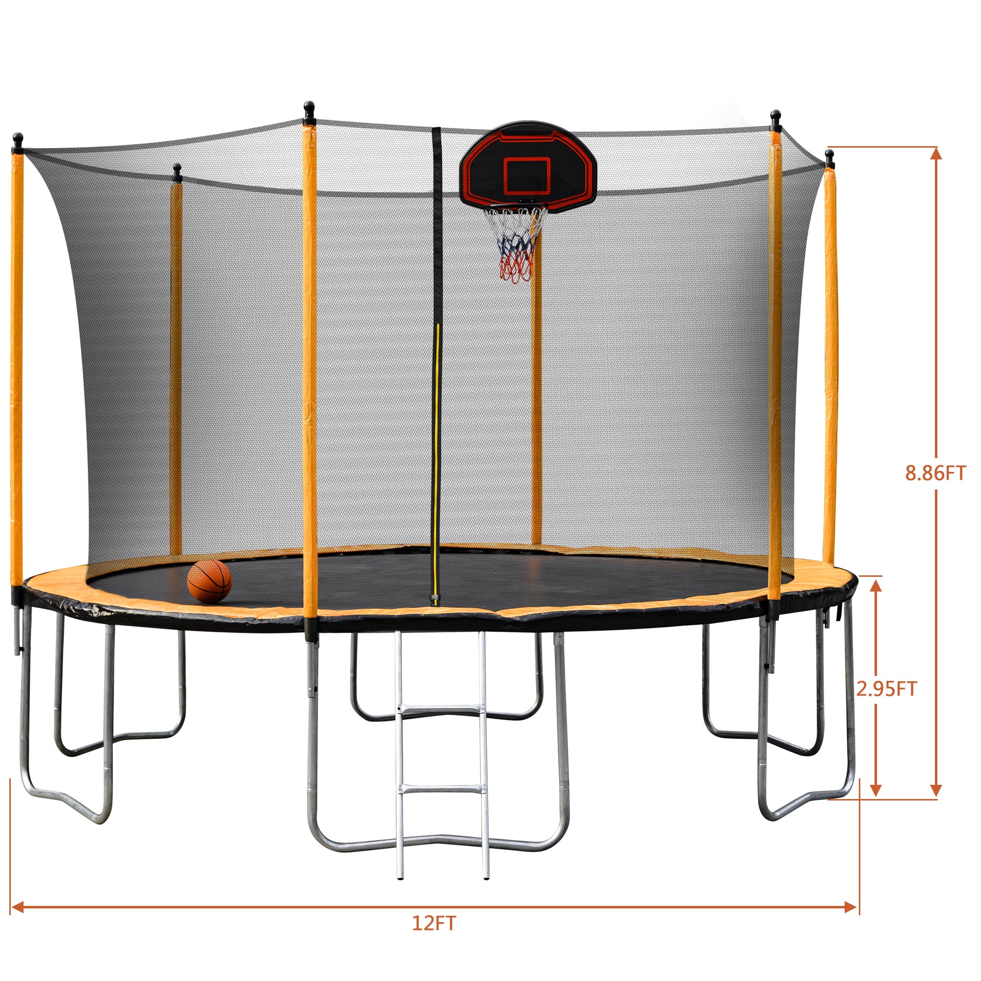 12ft orange trampoline 2023