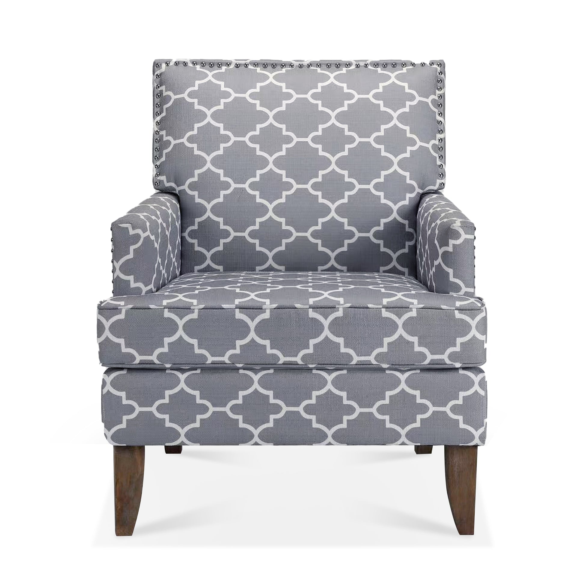Accent Chairs For Living Room Grey Mix Fabric