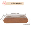 Fluffydream Cat Scratcher, Cardboard Lounge Bed, Bone Shape Design, Recyclable Corrugated Scratching Pad, Stable And Durable, Furniture Protector, Reversible, Wood Brown Plywood