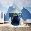 Kids Tent Rocket Spaceship, Kids Play Tent, Unicorn blue-polyester