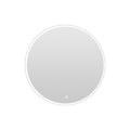 36 in. Round Wall Mounted Dimmable LED Bathroom Vanity silver-glass
