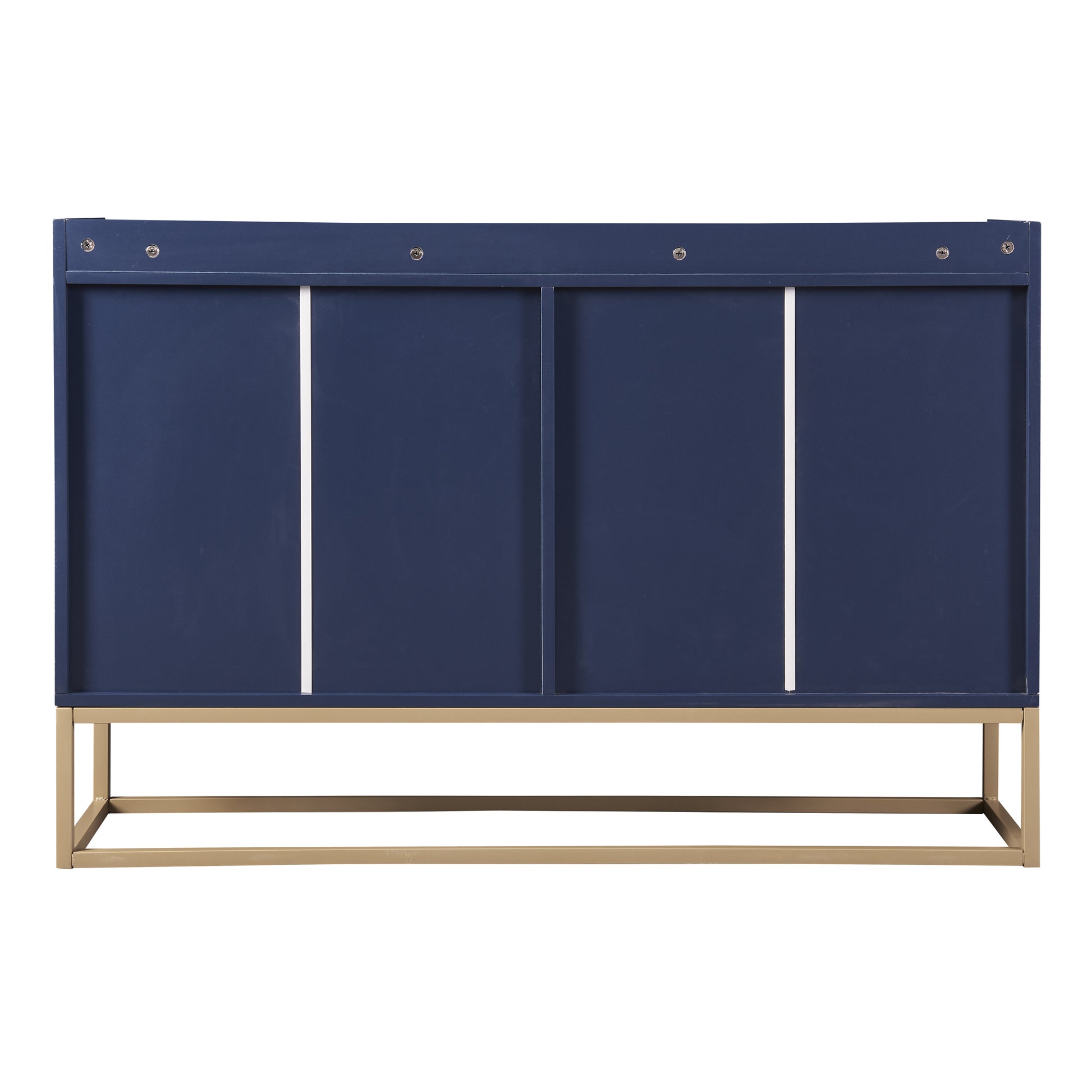 Modern Sideboard Elegant Buffet Cabinet With Large Storage Space For Dining Room, Entryway Navy Navy Particle Board