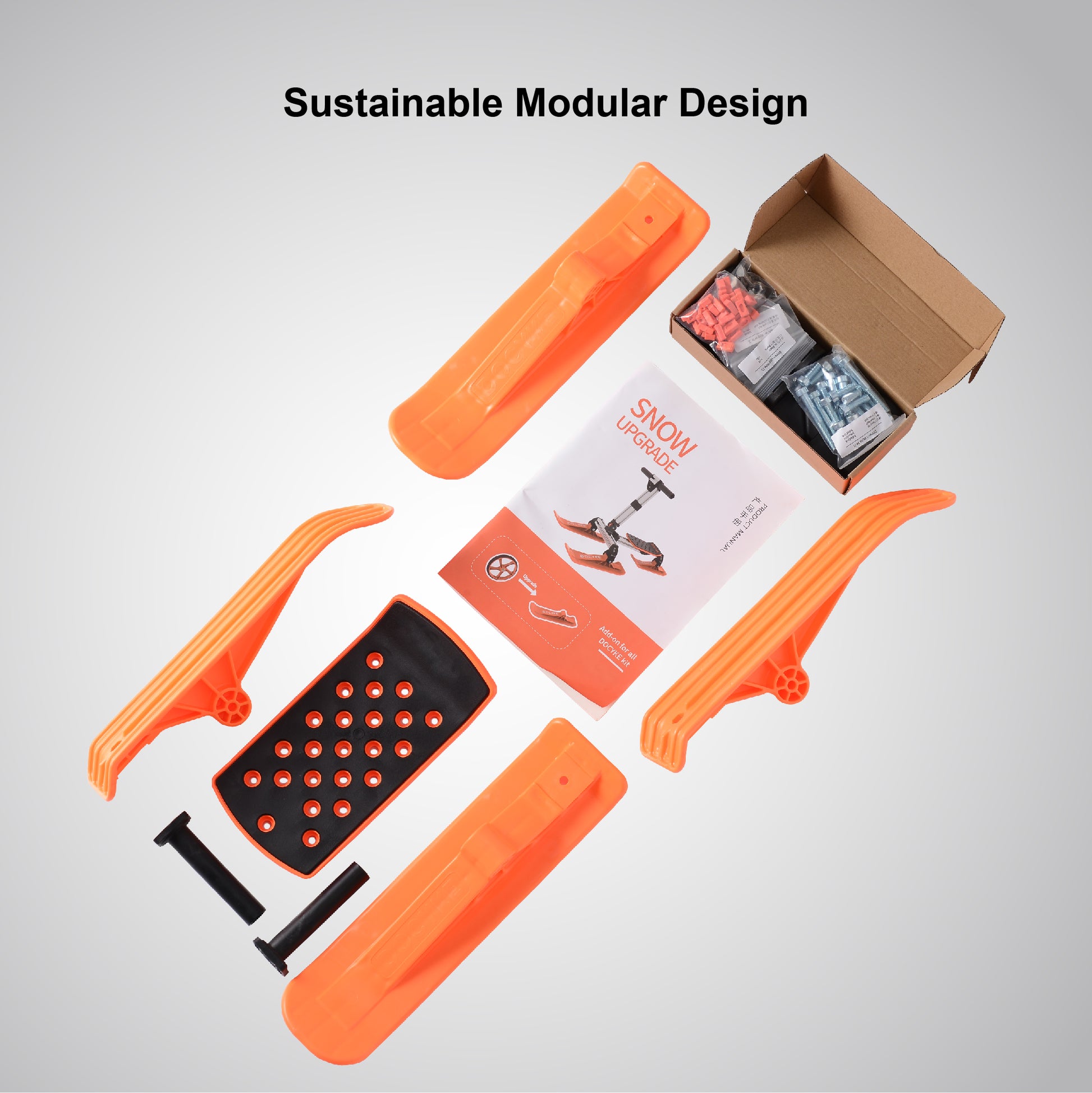 Kidrock Snow Upgrade Package For S Kit M Kit L Kit Go Kart Black Abs Rubber Steel Q235