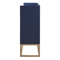 Modern Sideboard Elegant Buffet Cabinet With Large Storage Space For Dining Room, Entryway Navy Navy Particle Board