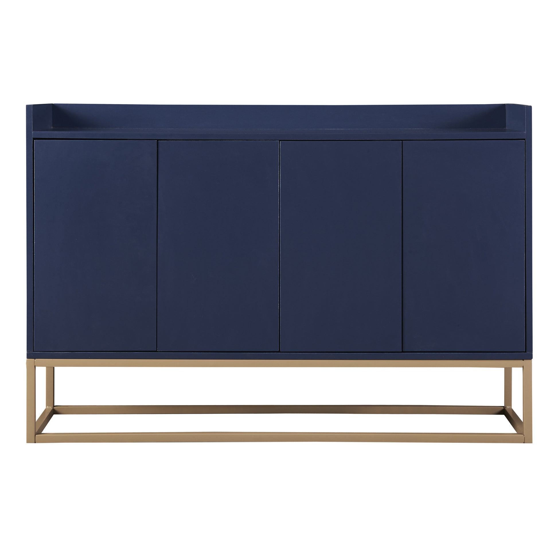 Modern Sideboard Elegant Buffet Cabinet With Large Storage Space For Dining Room, Entryway Navy Navy Particle Board