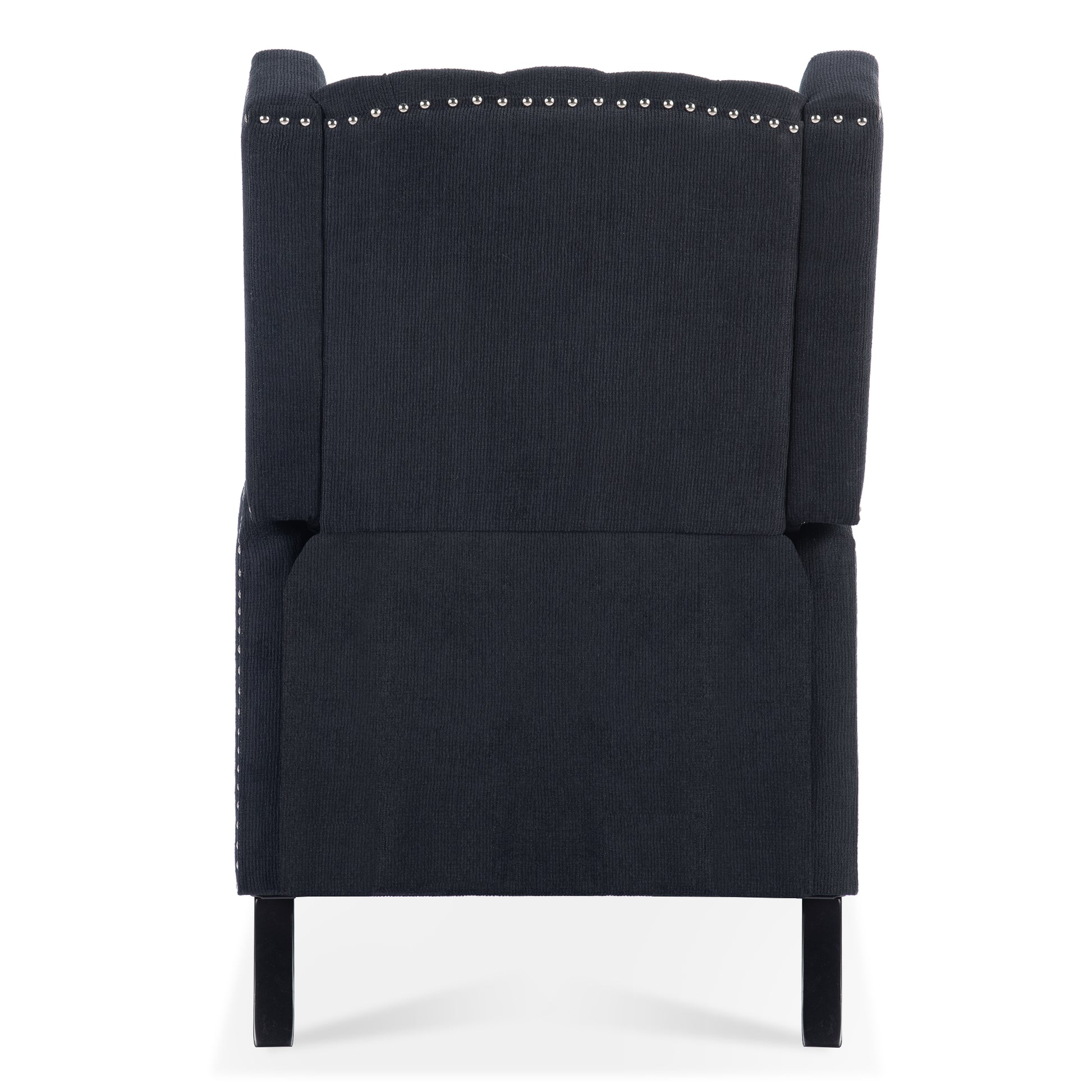 27.16" Wide Manual Wing Chair Recliner Black Fabric