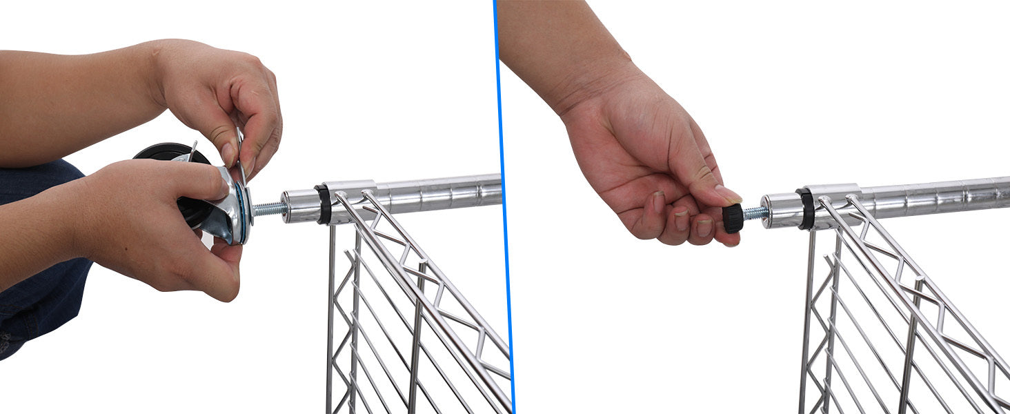 7 Tier Wire Shelving Unit, 2450 Lbs Nsf Height Adjustable Metal Garage Storage Shelves With Wheels, Heavy Duty Storage Wire Rack Metal Shelves Chrome Chrome Iron Plastic