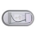 18 x 35 Inch Switch Held Memory LED Mirror, Wall silver-glass