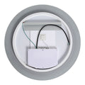 24 Inch Switch Held Memory LED Mirror, Wall Mounted silver-glass