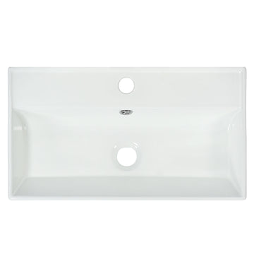 21.6" Bathroom Vanity Sink White Ceramic