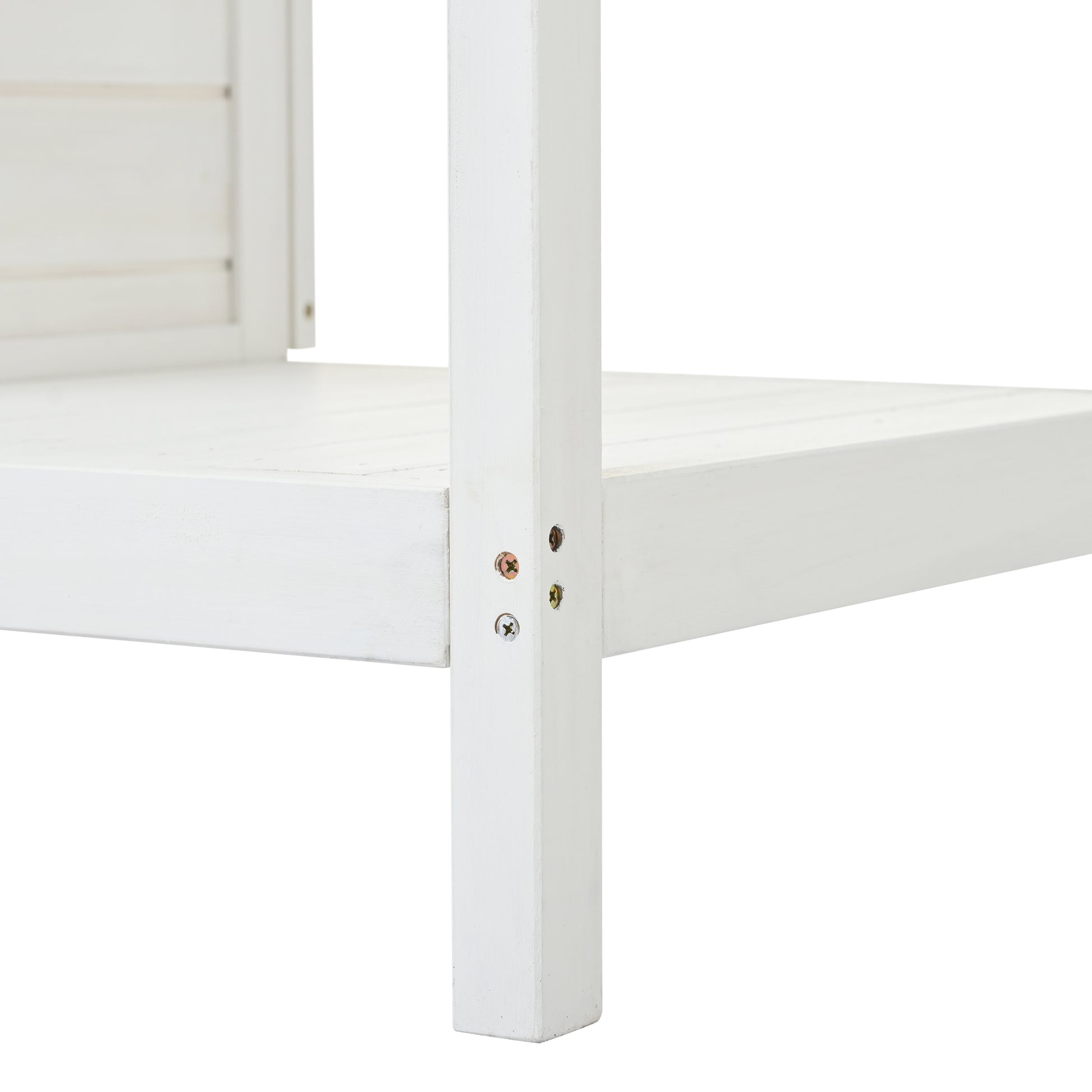 66" Large Outdoor Farmhouse Wooden Potting Bench Table, Garden Workstation With 2 Drawers, Cabinet And Open Shelves For Backyard, Mudroom, White White Garden & Outdoor Casual Wood Solid Wood