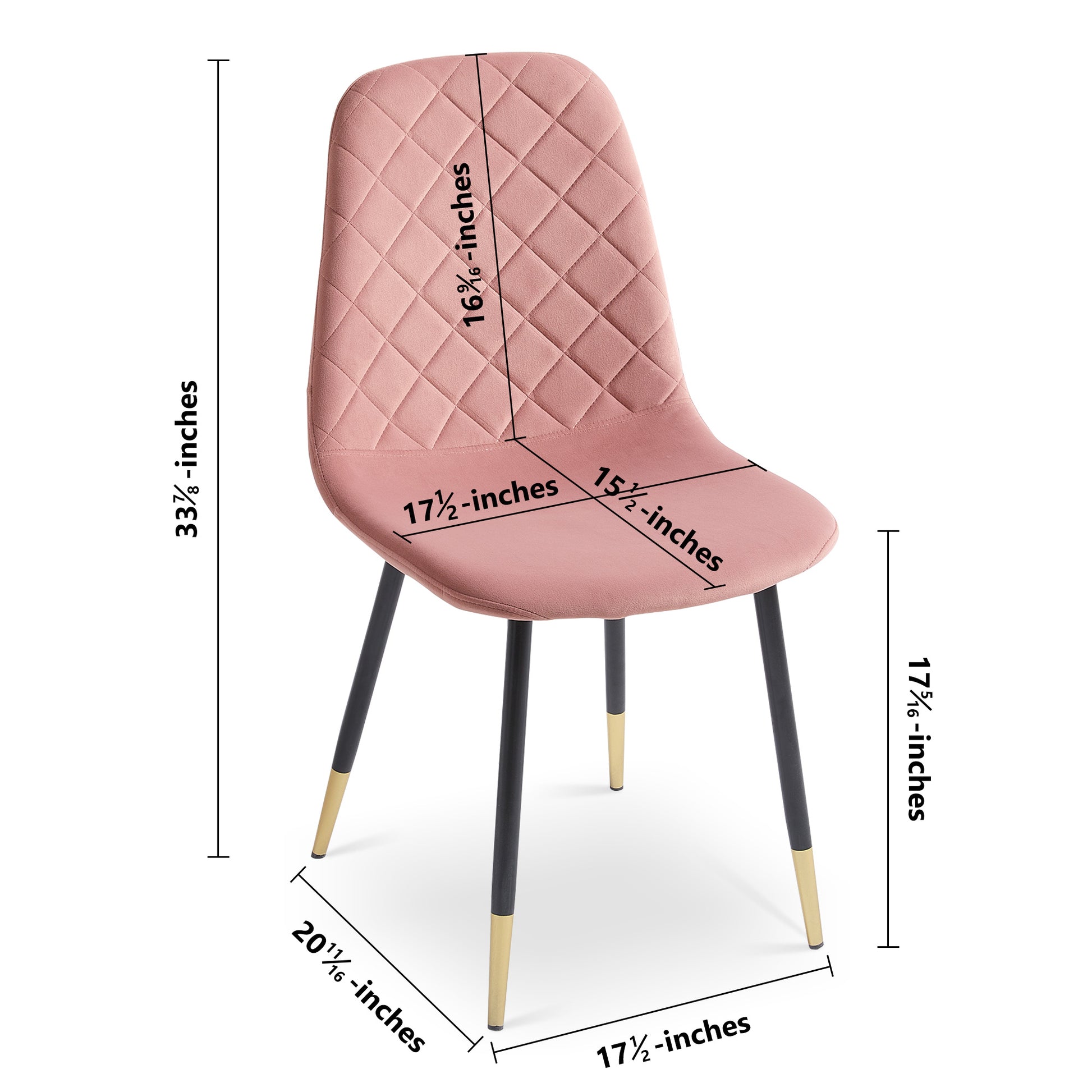 Pink Velvet Tufted Accent Chairs With Golden Color Metal Legs, Modern Dining Chairs For Living Room,Set Of 2 Metal Plaid Pink Dining Room Powder Coated Foam Dry Clean Modern Dining Chairs Solid Back Foam Velvet