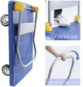 Foldable Platform Push Hand Truck Cart, 1320 lbs. blue-polypropylene-metal