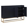 Modern Sideboard Elegant Buffet Cabinet With Large Storage Space For Dining Room, Entryway Black Black Particle Board