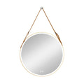 Bathroom Led Mirror 32 Inch Round Bathroom Mirror With Lights Smart 3 Lights Dimmable Illuminated Bathroom Mirror Wall Mounted Large Led Mirror Anti Fog Lighted Vanity Mirror Gold Modern Aluminium