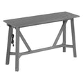 Multipurpose Home Kitchen Dining Bar Table Set With 3 Upholstered Stools Gray Gray Rubber Wood