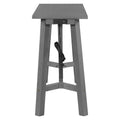 Multipurpose Home Kitchen Dining Bar Table Set With 3 Upholstered Stools Gray Gray Rubber Wood