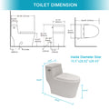 Ceramic One Piece Toilet,Single Flush with Soft white-ceramic