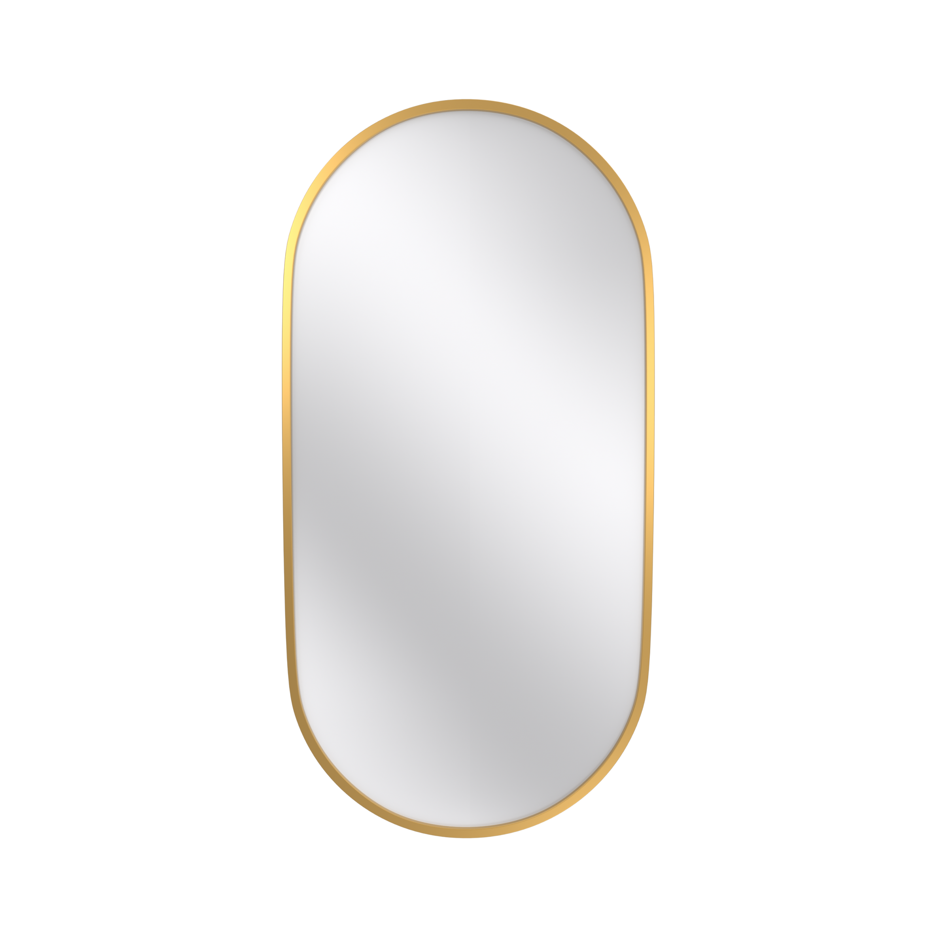 Wall Mounted Mirror, 36"X18" Oval Bathroom Mirror, Gold Vanity Wall Mirror Pre Set Hooks For Vertical & Horizontal Hang, Ideal For Bedroom, Bathroom Gold Modern Aluminium