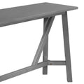 Multipurpose Home Kitchen Dining Bar Table Set With 3 Upholstered Stools Gray Gray Rubber Wood