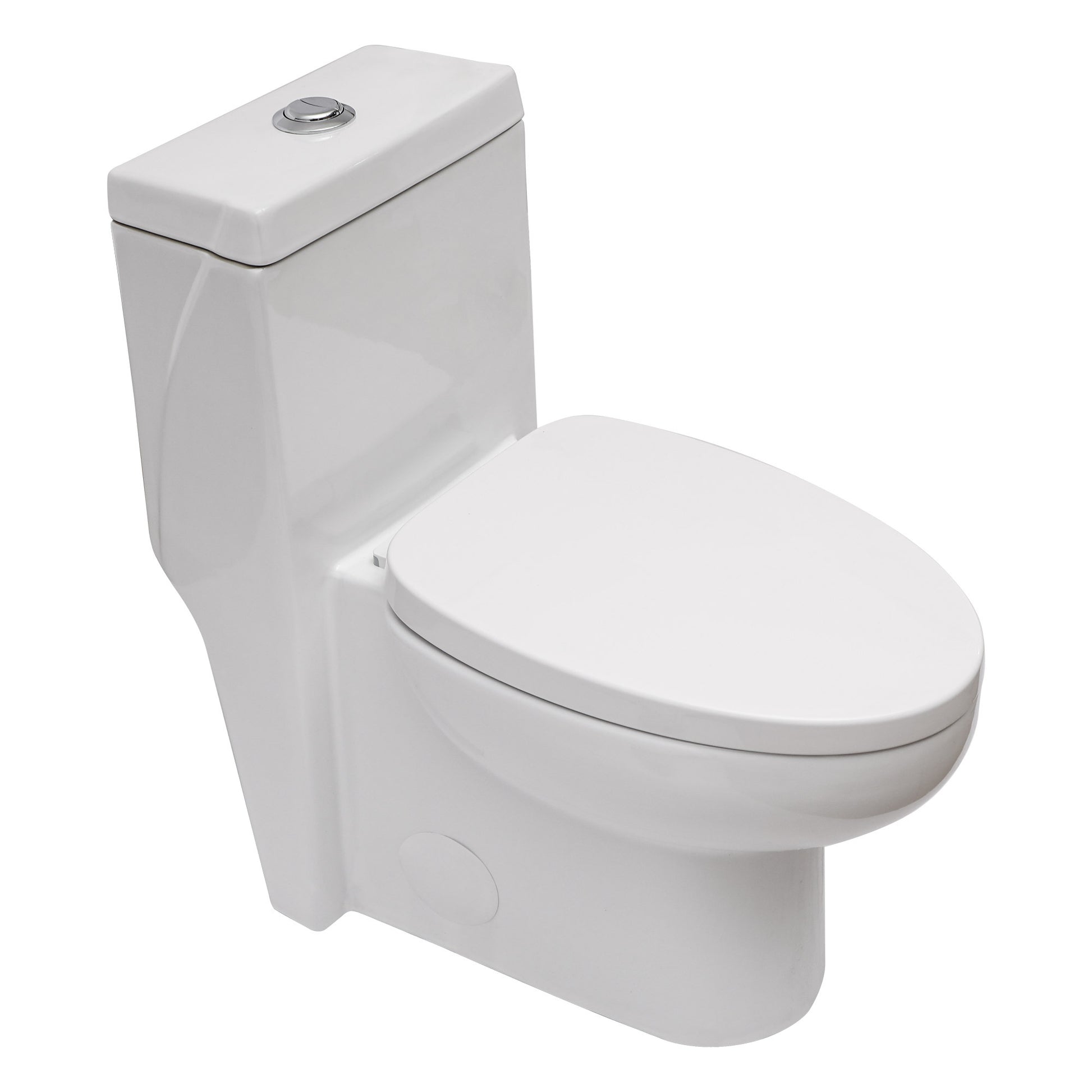 Ceramic One Piece Toilet,Dual Flush with Soft Clsoing white-ceramic