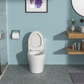 Ceramic One Piece Toilet,Single Flush with Soft white-ceramic