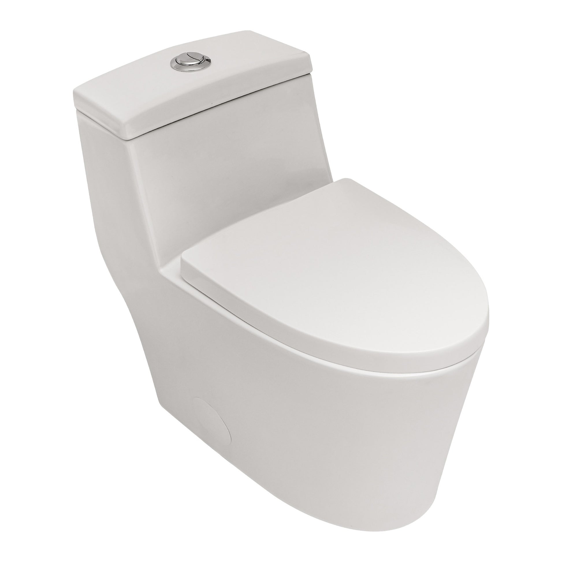 Ceramic One Piece Toilet,Dual Flush with Soft Clsoing white-ceramic