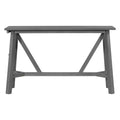 Multipurpose Home Kitchen Dining Bar Table Set With 3 Upholstered Stools Gray Gray Rubber Wood