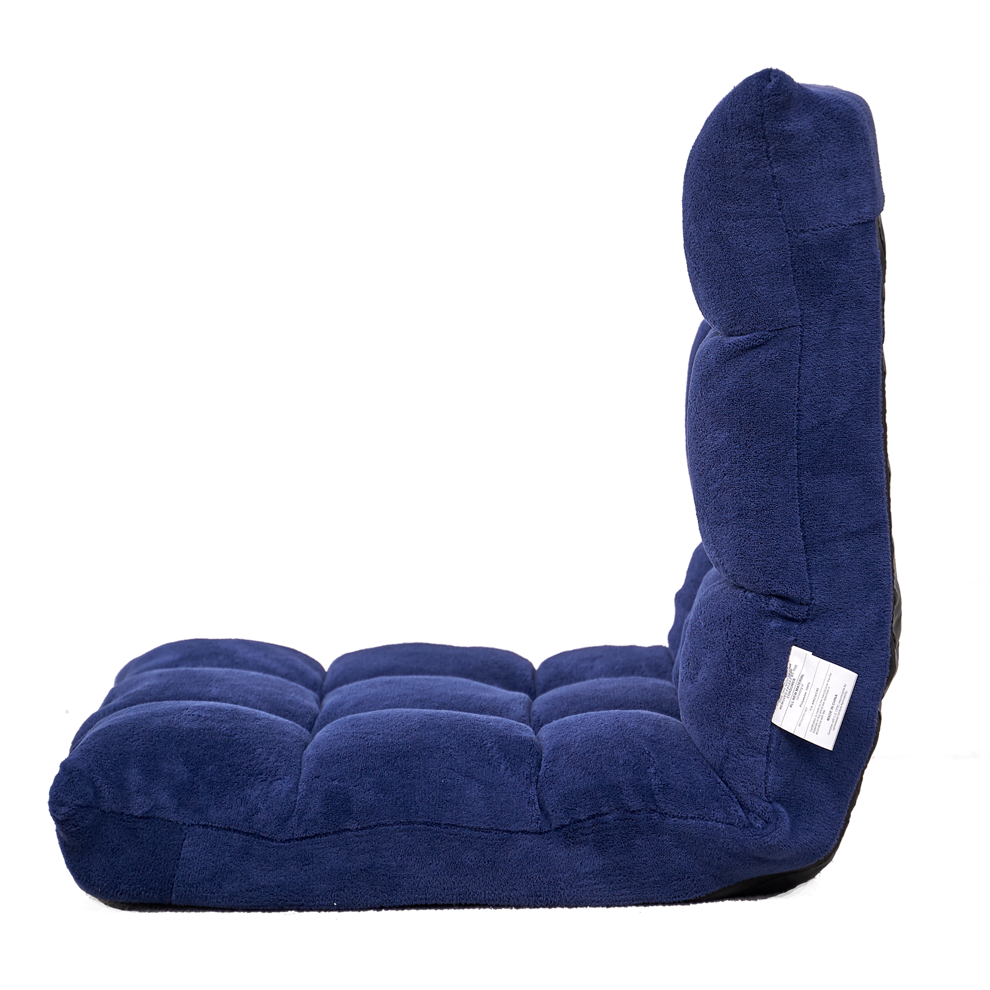 Modern Folding Lounge Chaise For Living Room And Bedroom,5 Reclining Position, Djustable Foldable Modern Leisure Sofa Video Gaming Sofa Navy Cotton Metal