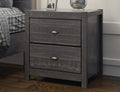 Solid Wood Night Stand, Bedside Table, End Table, Desk With Drawers For Living Room, Bedroom Grey Grey Solid Wood